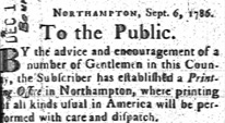 Hampshire Gazette notice to the public